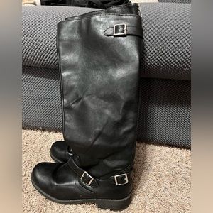 Knee high black riding boots from Target